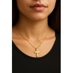 Κολιέ Σταυρουδάκι Triantos χρυσό 9 καρατίων