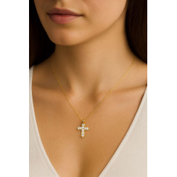 Κολιέ Σταυρουδάκι Triantos χρυσό 9 καρατίων