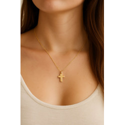 Κολιέ Σταυρουδάκι Triantos χρυσό 9 καρατίων