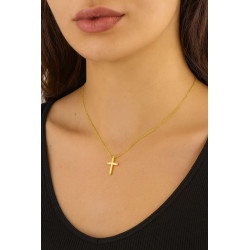 Κολιέ σταυρουδάκι Χρυσό 9 καρατίων