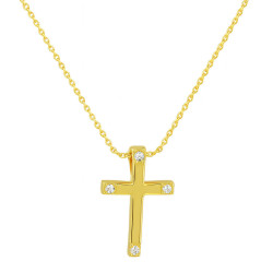 Κολιέ σταυρουδάκι Χρυσό 9 καρατίων