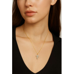 Κολιέ σταυρουδάκι Χρυσό 9 καρατίων