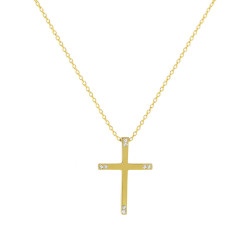 Κολιέ σταυρουδάκι Χρυσό 9 καρατίων