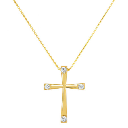 Κολιέ σταυρουδάκι Χρυσό 9 καρατίων