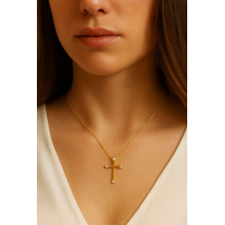 Κολιέ σταυρουδάκι Χρυσό 9 καρατίων