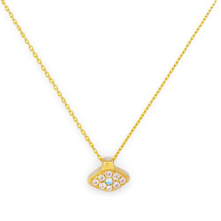 Κολιέ χρυσό 14 καρατίων ματάκι