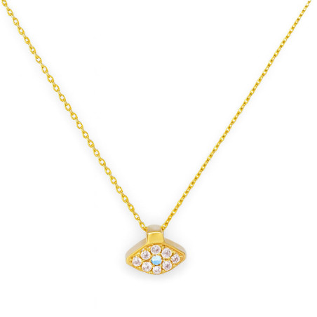 Κολιέ χρυσό 14 καρατίων ματάκι