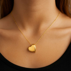 Κολιέ χρυσό 14 καρατίων καρδιά