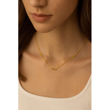 Κολιέ χρυσό 14 καρατίων με καρδιά και άπειρο