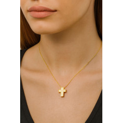 Κολιέ χρυσό 14 καρατίων σταυρουδάκι