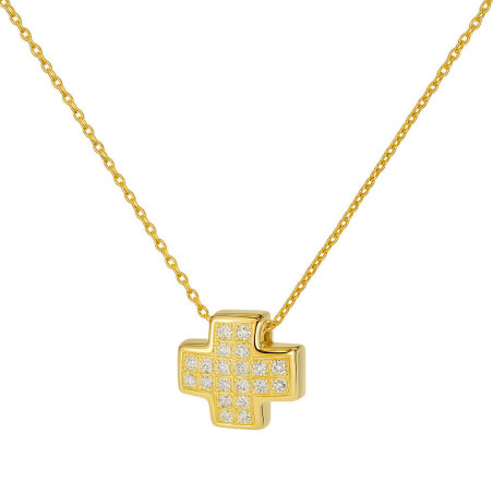 Κολιέ σταυρουδάκι Χρυσό 9 καρατίων