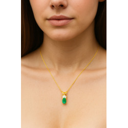 Κολιέ χρυσό 9 καρατίων μονόπετρο