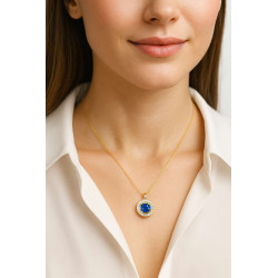 Κολιέ χρυσό 9 καρατίων ροζέτα