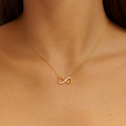 Άπειρο με σχίσμα καρδίες Χρυσό 9 καρατίων