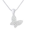 Κολιέ πεταλούδα λευκόχρυσο 14 καρατίων