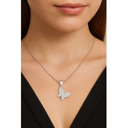 Κολιέ λευκόχρυσο 14 καρατίων