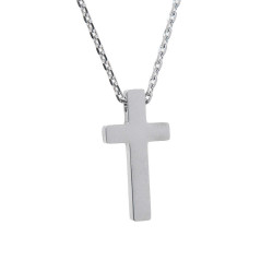 Σταυρός από ανοξείδωτο ατσάλι με αλυσίδα