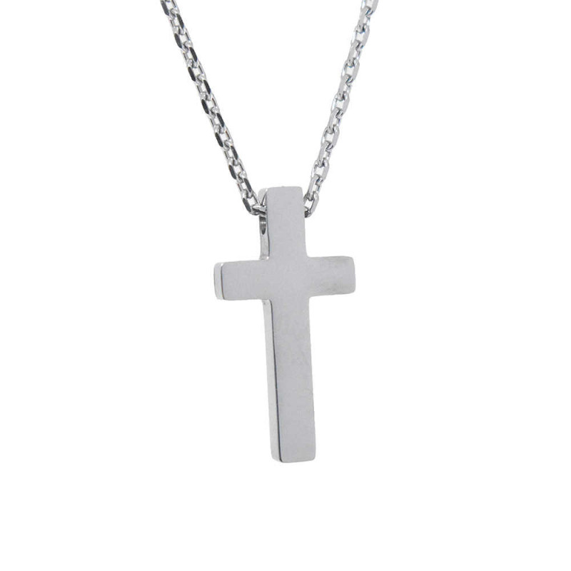 Σταυρός από ανοξείδωτο ατσάλι με αλυσίδα
