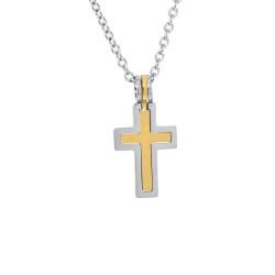 Σταυρός από ανοξείδωτο ατσάλι με αλυσίδα