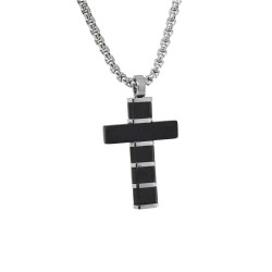 Σταυρός από ανοξείδωτο ατσάλι με αλυσίδα