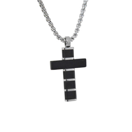 Σταυρός από ανοξείδωτο ατσάλι με αλυσίδα