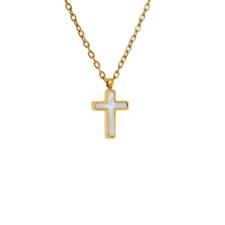 Σταυρός από ανοξείδωτο ατσάλι με αλυσίδα