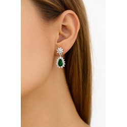 Σκουλαρίκια ροζέτα από ασήμι 925 SILVENZA