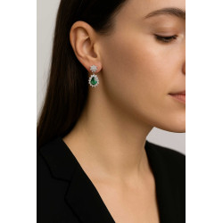 Σκουλαρίκια ροζέτα από ασήμι 925 SILVENZA