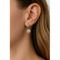 Σκουλαρίκια ροζέτα από ασήμι 925 SILVENZA