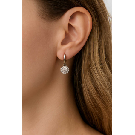 Σκουλαρίκια ροζέτα από ασήμι 925 SILVENZA