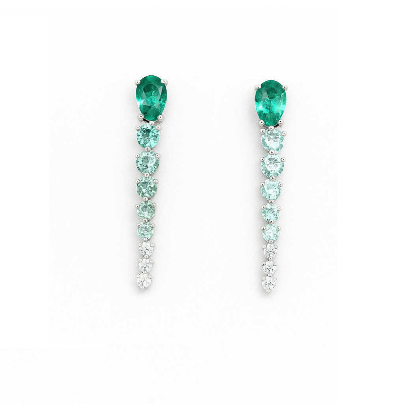 Σκουλαρίκια κρεμαστά από ασήμι 925 SILVENZA