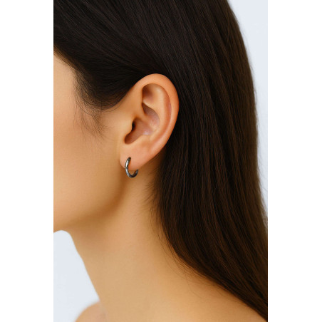 Σκουλαρίκια Κρίκοι από λευκόχρυσο 9 Καρατίων