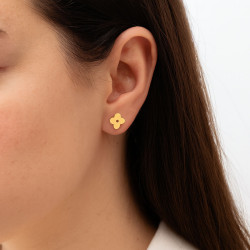 Σκουλαρίκια λουλουδάκι γυναικεία παιδικά χρυσο απο 9 Καρατίων