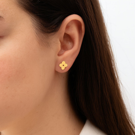 Σκουλαρίκια λουλουδάκι γυναικεία παιδικά χρυσο απο 9 Καρατίων