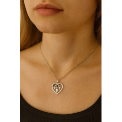 Κολιέ καρδιά από ασήμι 925 SILVENZA