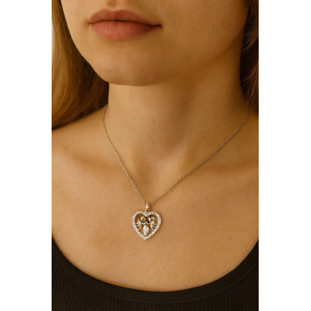 Κολιέ καρδιά από ασήμι 925 SILVENZA
