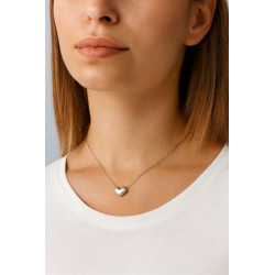 Κολιέ καρδιά από ασήμι 925 SILVENZA