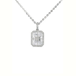 Κολιέ ροζέτα από ασήμι 925 SILVENZA