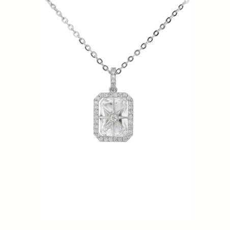 Κολιέ ροζέτα από ασήμι 925 SILVENZA