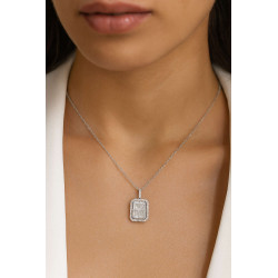 Κολιέ ροζέτα από ασήμι 925 SILVENZA