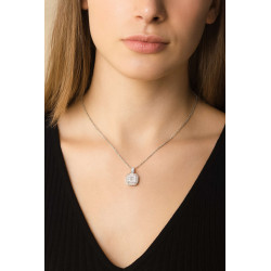 Κολιέ ροζέτα από ασήμι 925 SILVENZA