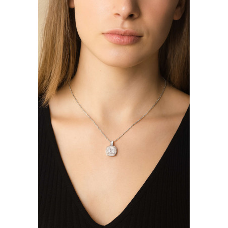 Κολιέ ροζέτα από ασήμι 925 SILVENZA