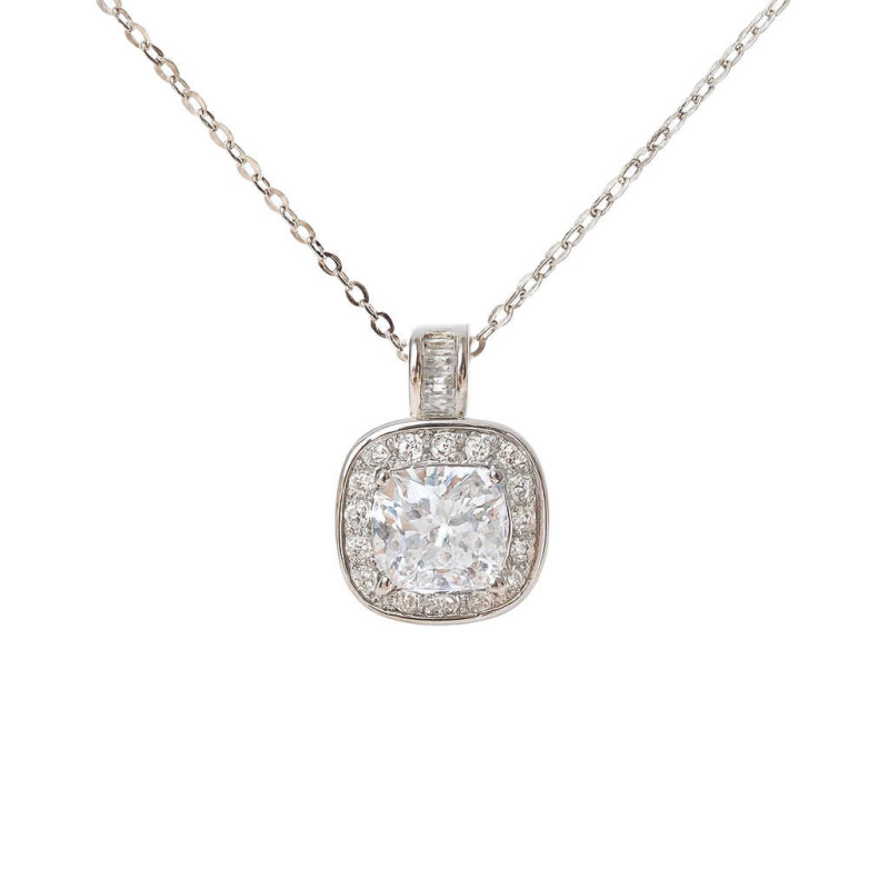 Κολιέ ροζέτα από ασήμι 925 SILVENZA