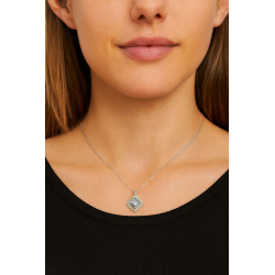 Κολιέ ροζέτα από ασήμι 925 SILVENZA