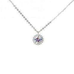 Κολιέ ροζέτα από ασήμι 925 SILVENZA