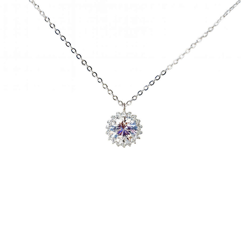 Κολιέ ροζέτα από ασήμι 925 SILVENZA