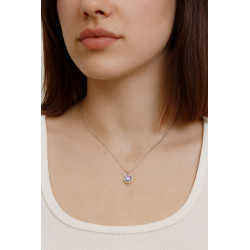 Κολιέ ροζέτα από ασήμι 925 SILVENZA