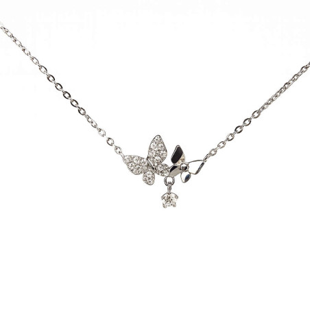 Κολιέ πεταλούδα από ασήμι 925 SILVENZA