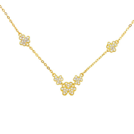 Κολιέ λουλουδάκια από ασήμι 925 SILVENZA