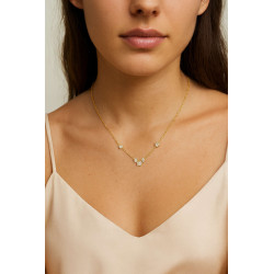 Κολιέ λουλουδάκια από ασήμι 925 SILVENZA